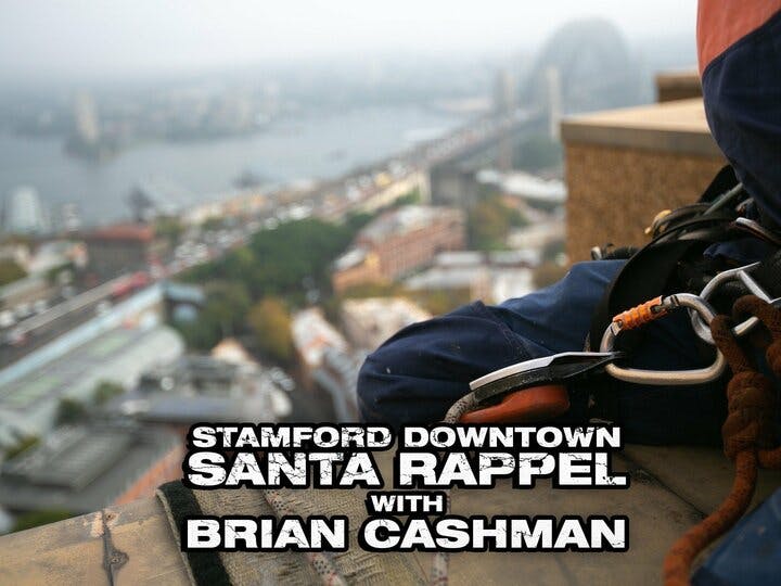 Stamford Downtown Santa Rappel with Brian Cashman Image